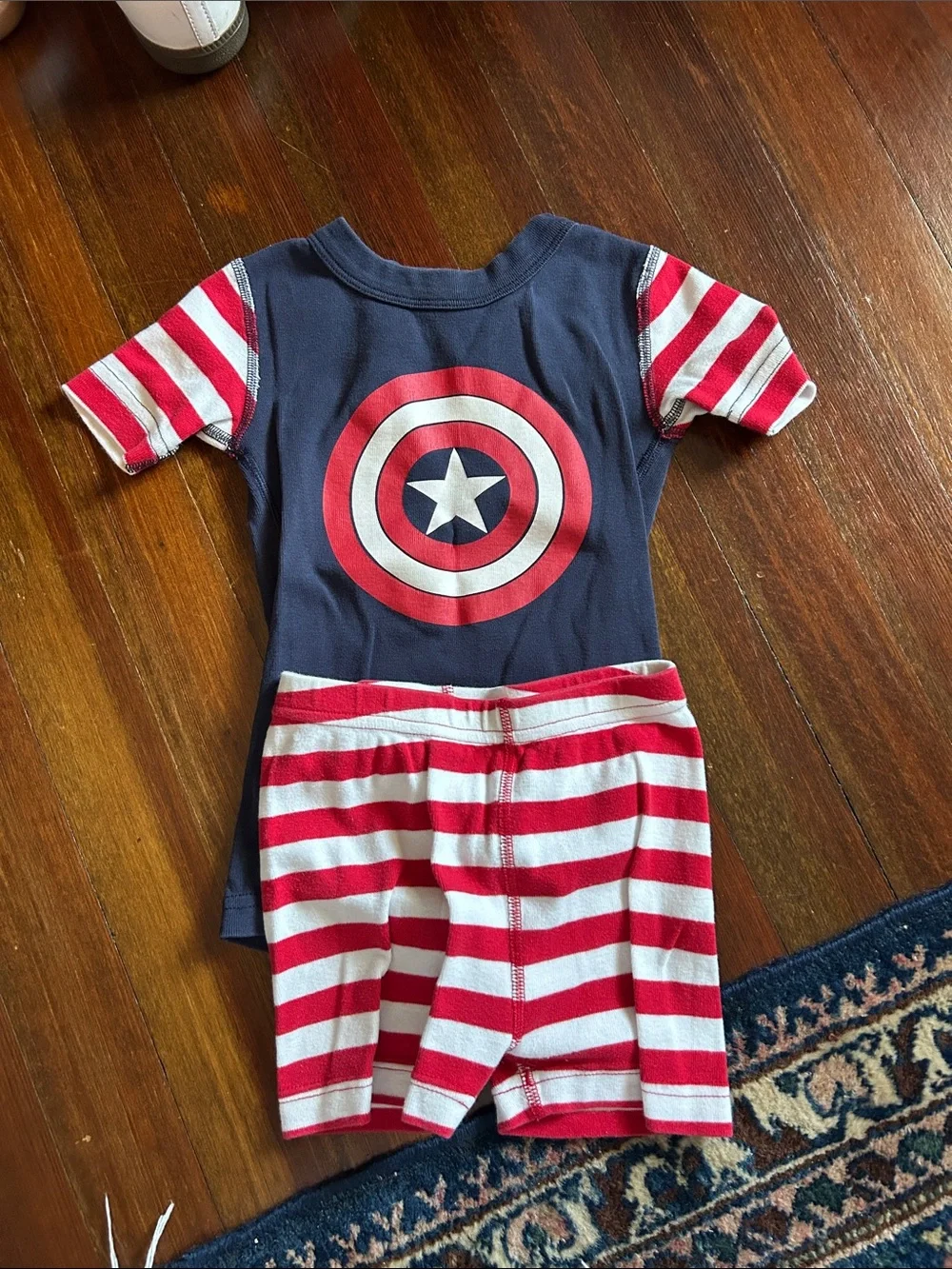 Captain America Navy and Red Hanna Andersson Pajamas